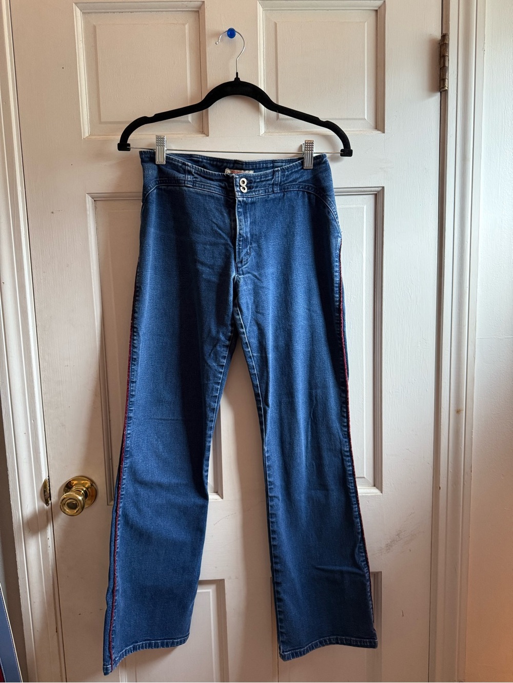 Vintage Guess Women's Side-Stripe Jeans
